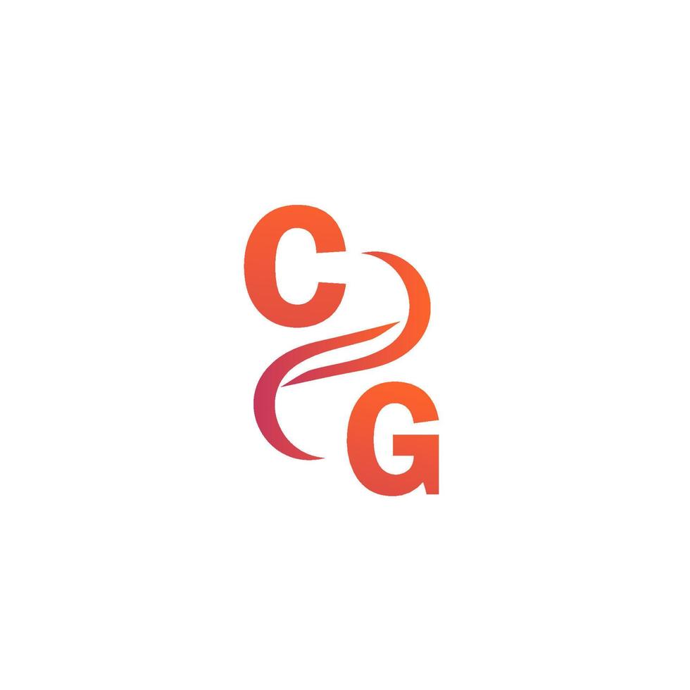 cg orangefarbenes Logo-Design für Ihr Unternehmen vektor