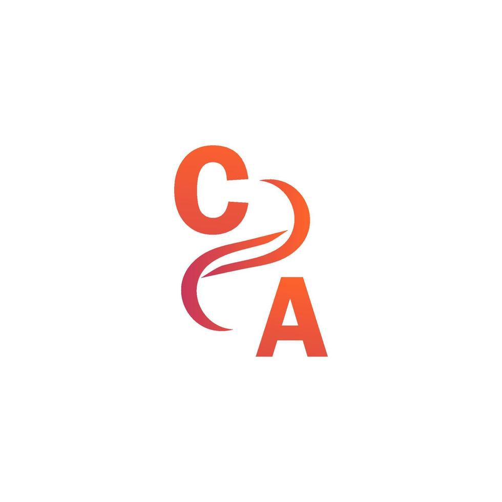 ca orangefarbenes Logo-Design für Ihr Unternehmen vektor