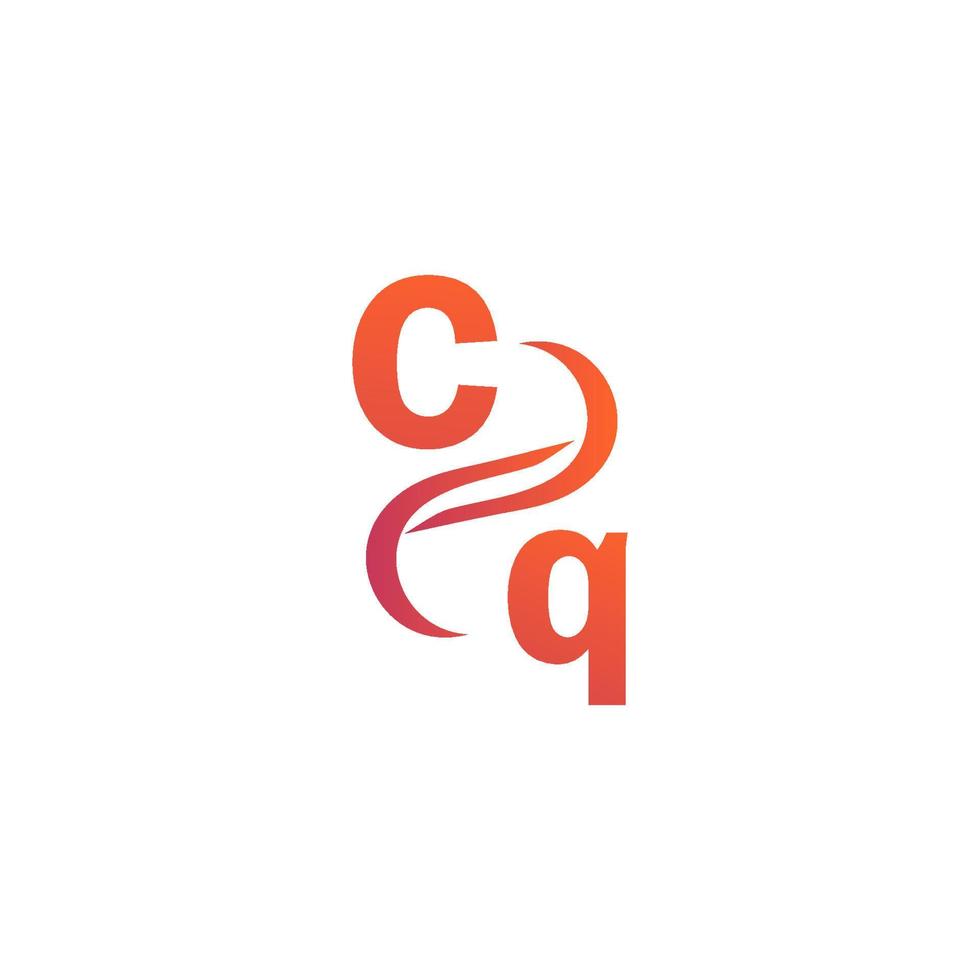 cq orange Färg logotyp design för din företag vektor