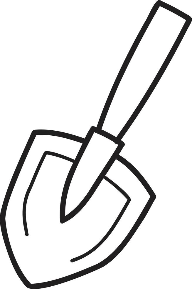 hand dragen skyffel illustration vektor