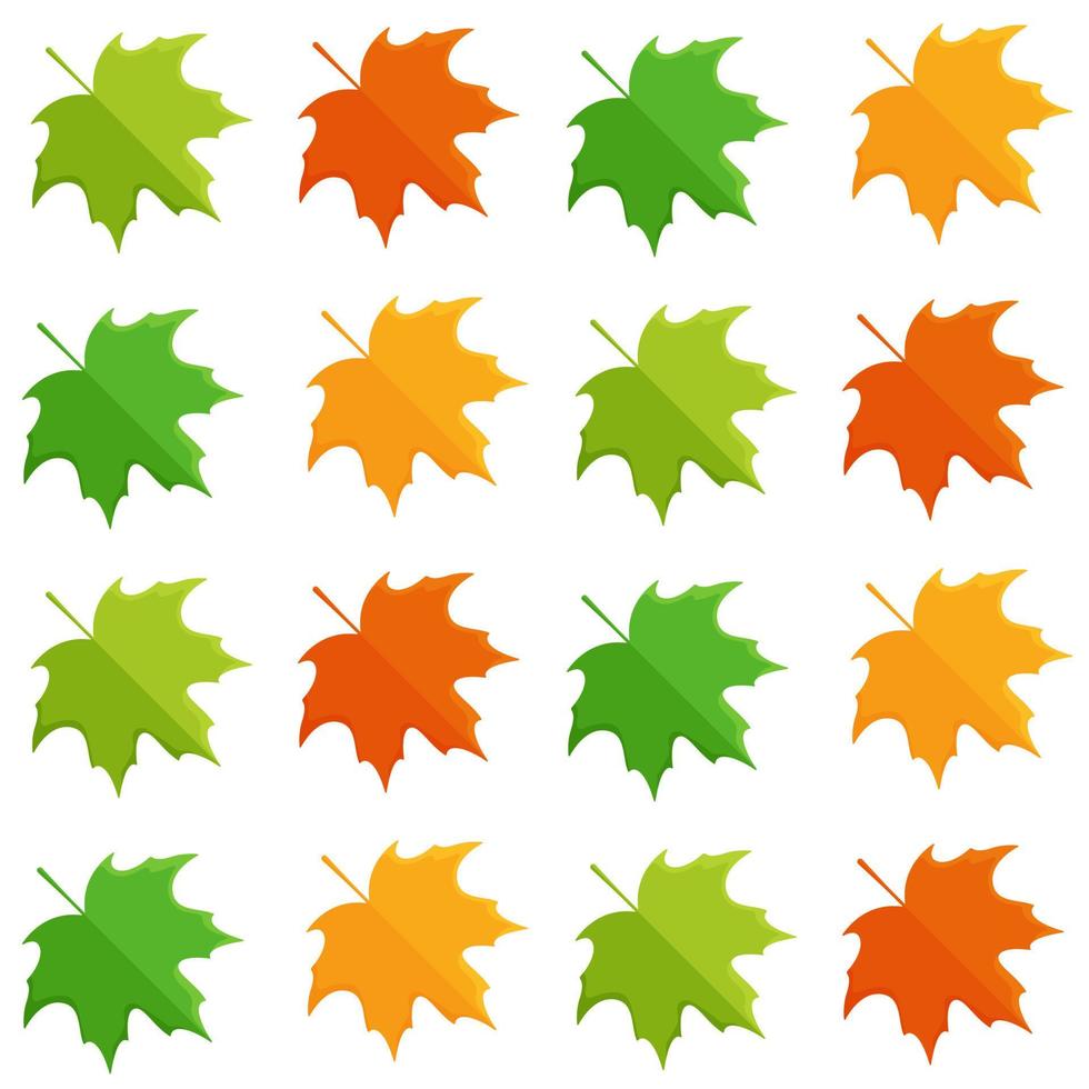 Vektorillustration des Ahornblattmusters. endlose pattern.colorful Herbstblätter. vektor