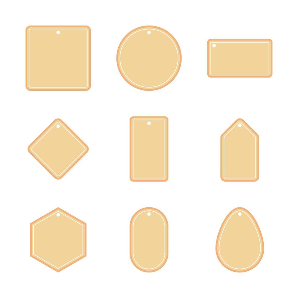 geometrisches Etikett. Rahmen für Nachricht. vektor