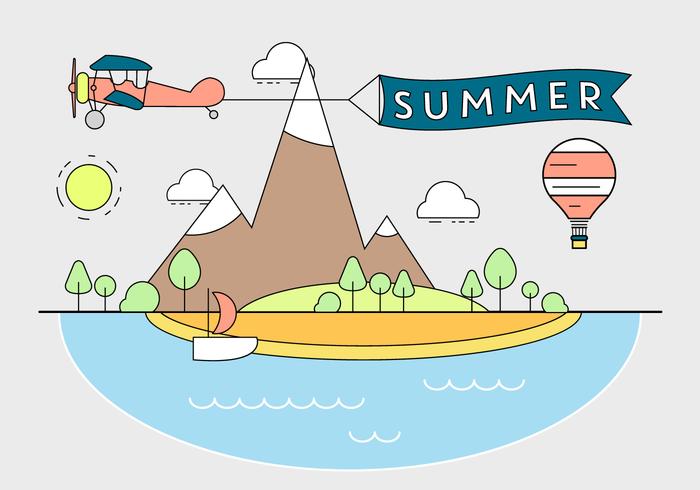 Gratis sommar illustration vektor