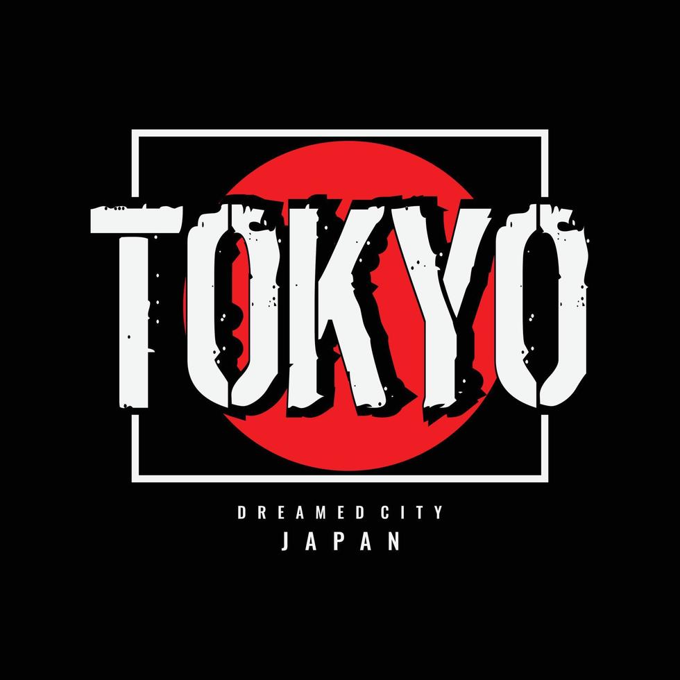 tokio t-shirt und bekleidungsdesign vektor