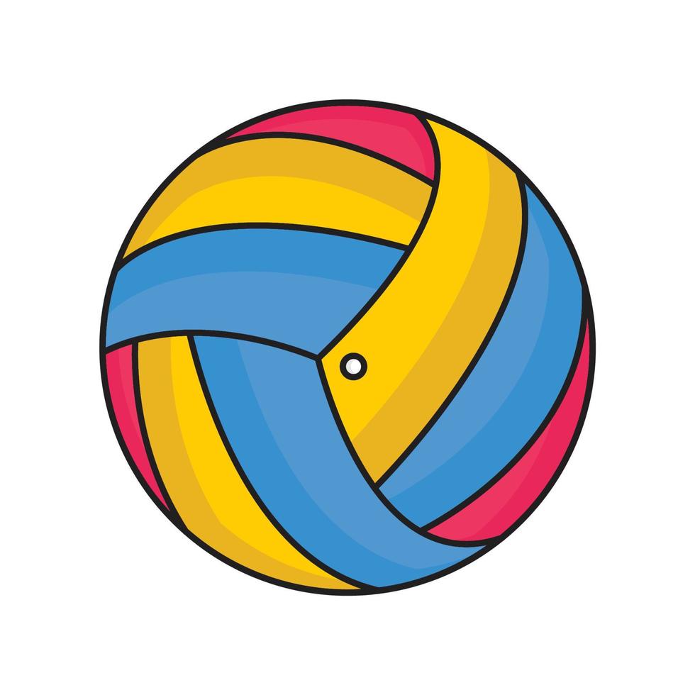 Symbol für die Umrissfarbe des Strandballs vektor