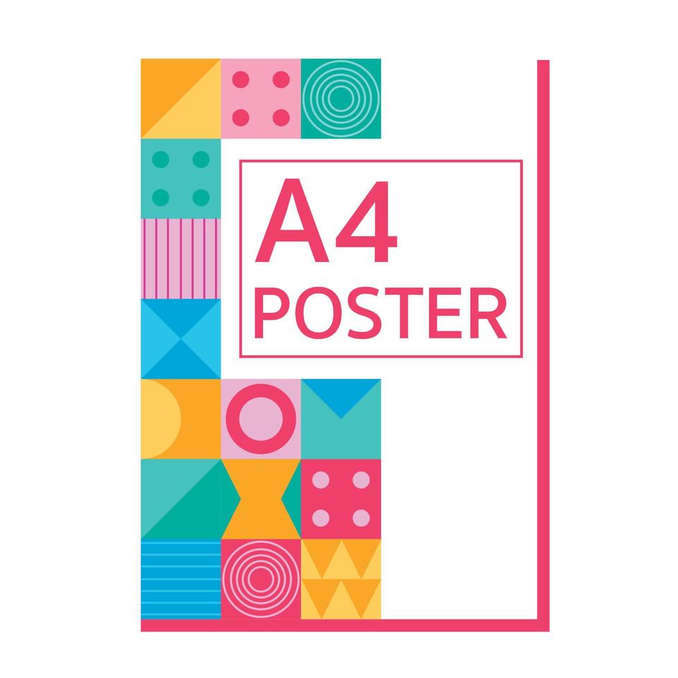 geometrisches Plakat. design für banner, vorlage, soziale medien, cover, druck usw. vektorillustration vektor