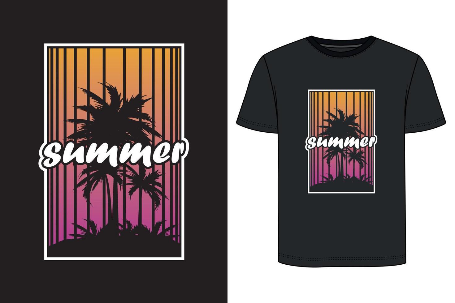 sommar t shirts design. vektor