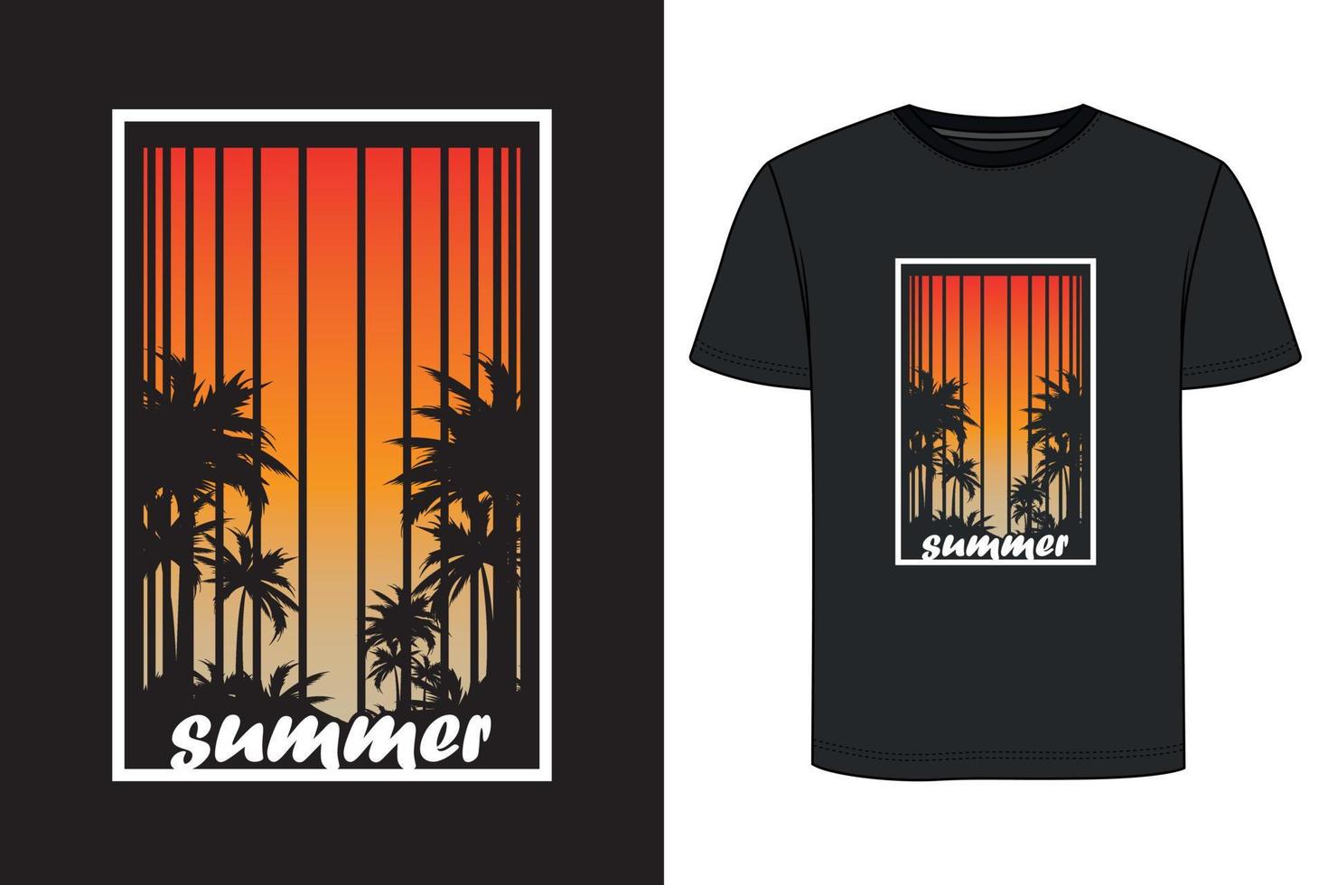 sommar t shirts design. vektor