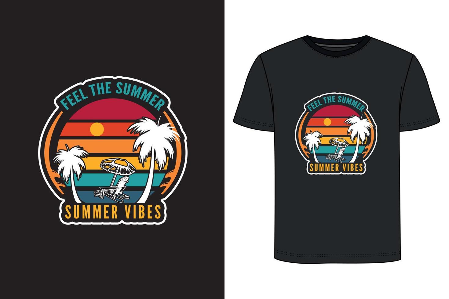 sommar t shirts design. vektor