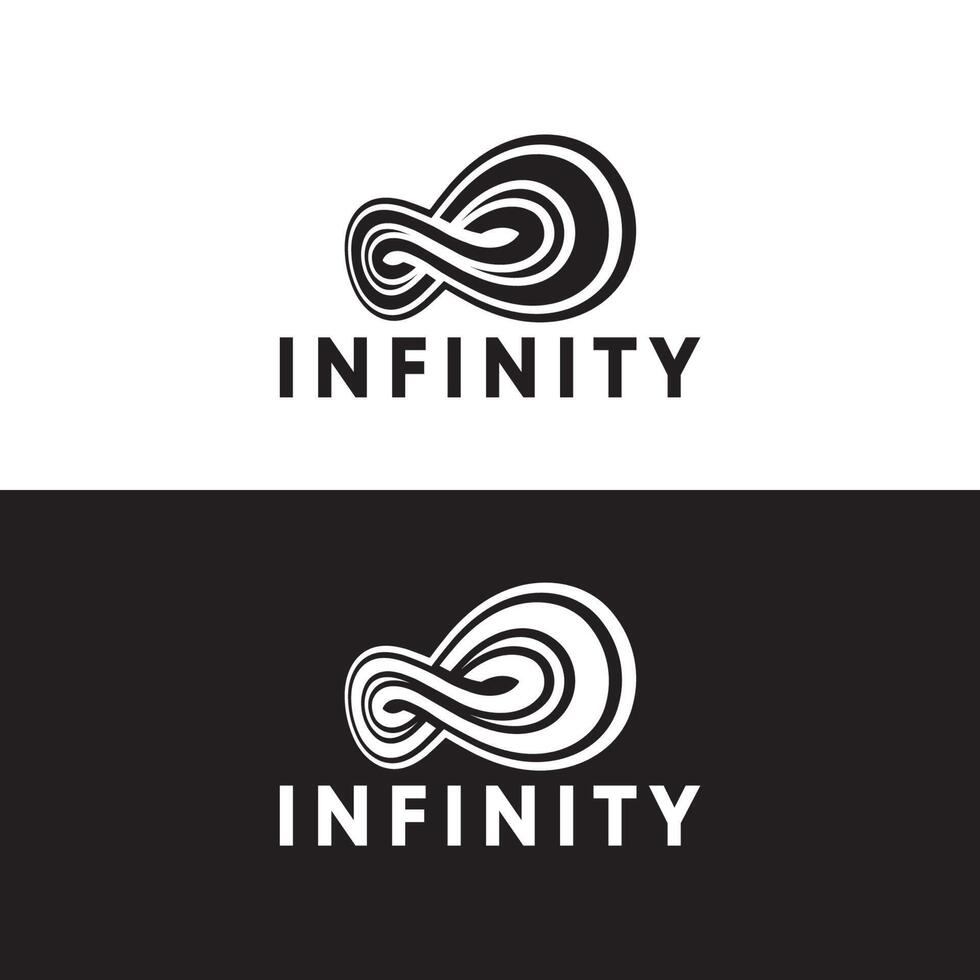 Infinity-Vektor-Logo-Vorlage Illustrationsdesign. vektor