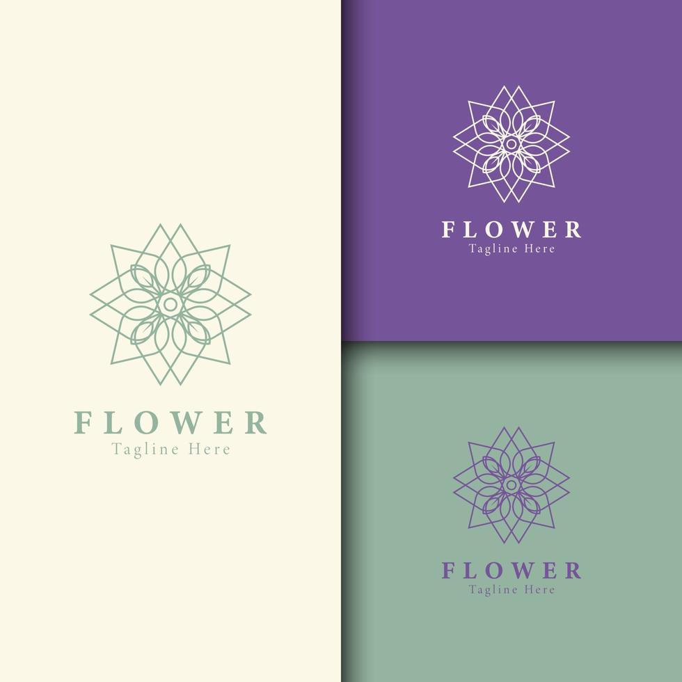 Schönheitsblume, Spa-Logo-Vorlage Wellness-Design für Gesundheits-Wellness-Business-Vektor vektor