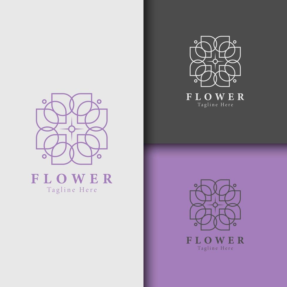 skönhet blomma, spa logotyp mall wellness design för hälsa wellness företag vektor