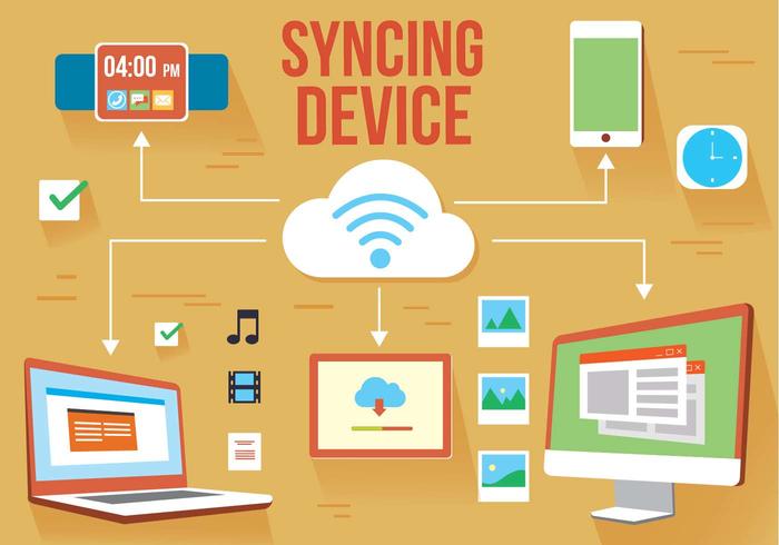 Kostenlose Synchronisierung Vektor-Illustration vektor