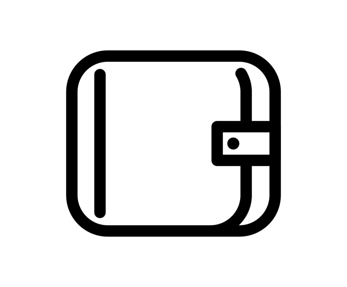 modern plånbok vektor linje ikon. premie piktogram isolerat på vit bakgrund. stroke hög kvalitet symbol illustration. tecken i modern linje stil