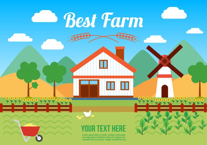 Gratis Agro Farm Vector Illustration