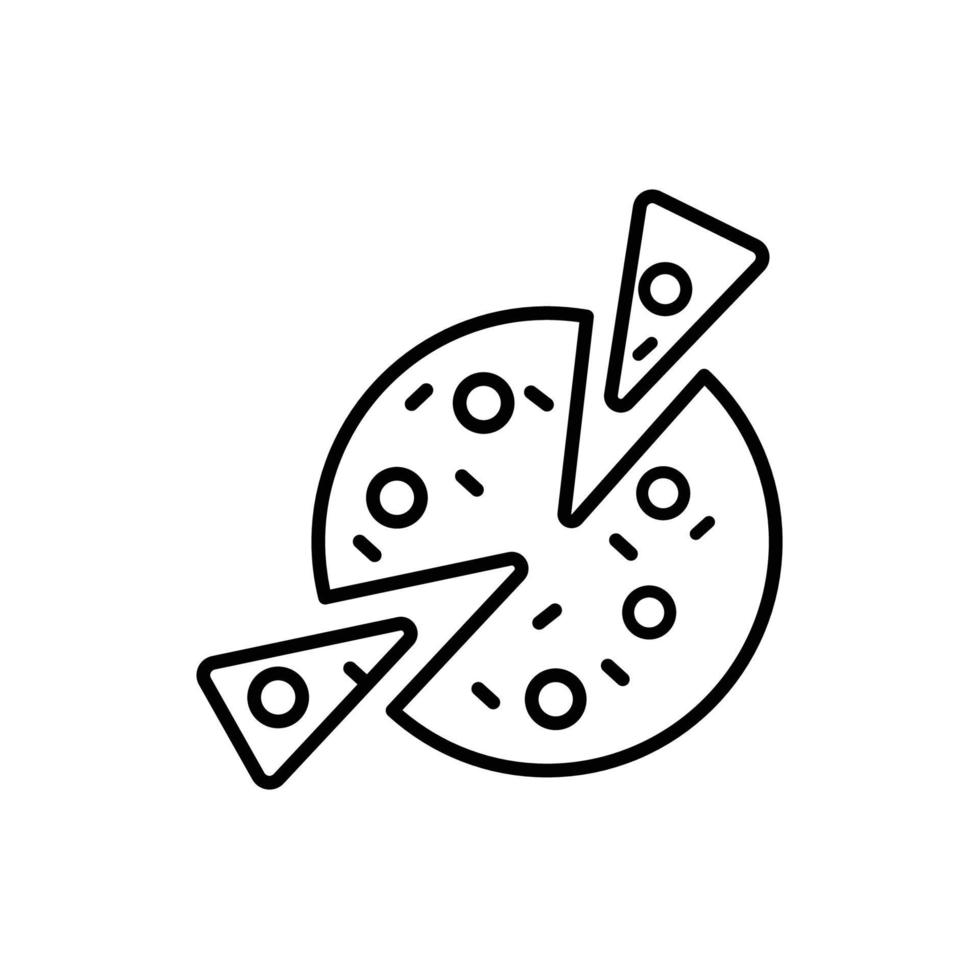 pizza ikon stil modern vektor