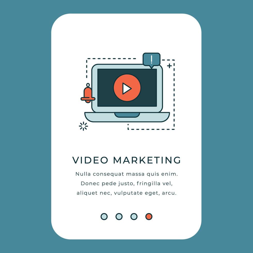 Video-Marketing-Illustration vektor