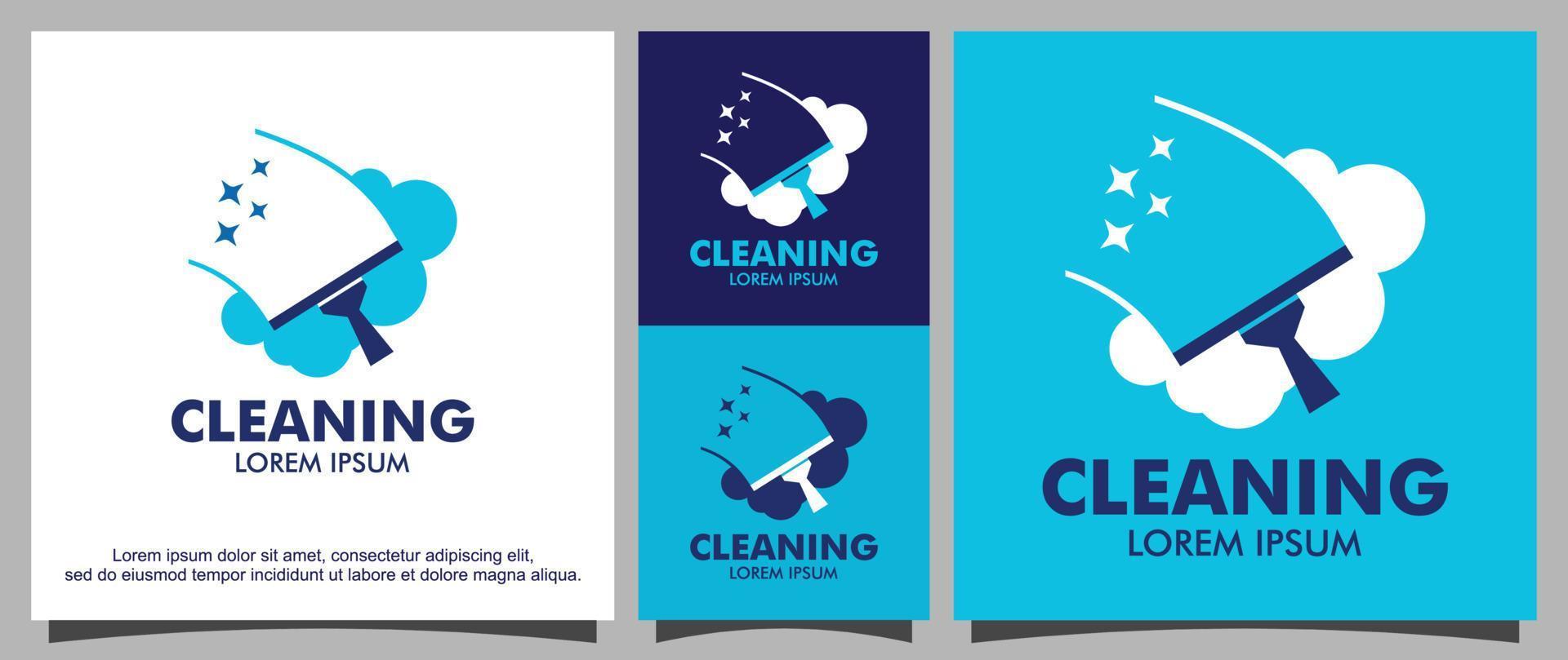 Logo-Design-Vorlage für Reinigungsdienste vektor