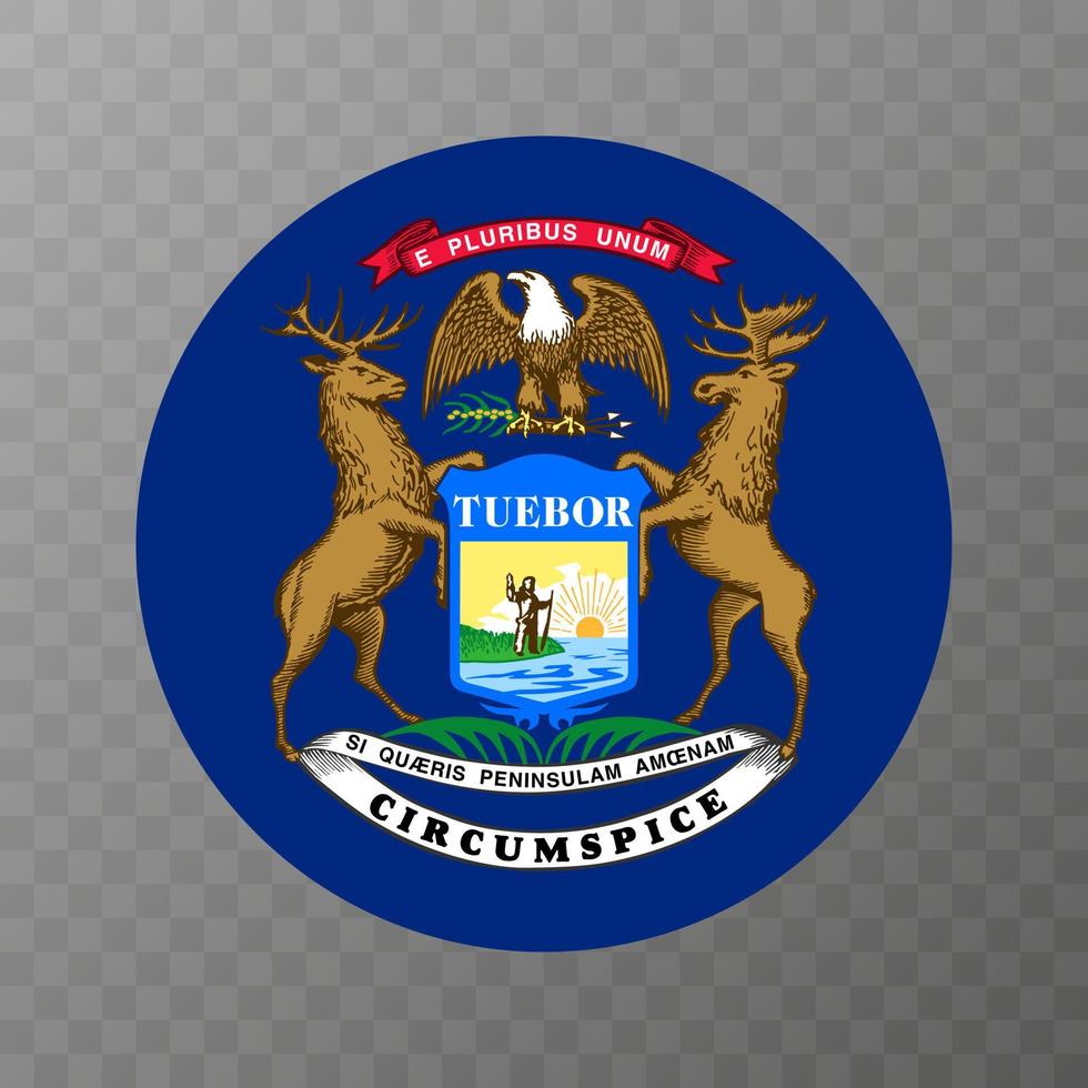 Michigan stat flagga. vektor illustration.