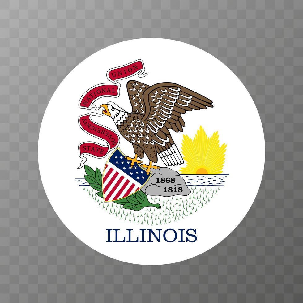 Illinois stat flagga. vektor illustration.