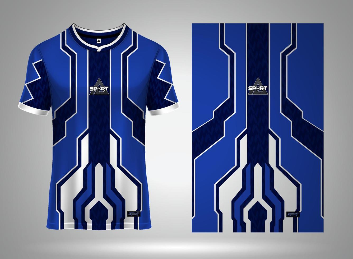 e sport jersey t-shirt. fotboll jersey attrapp för fotboll klubb. sport mönster tyg textil. sport bakgrund textur mönster vektor