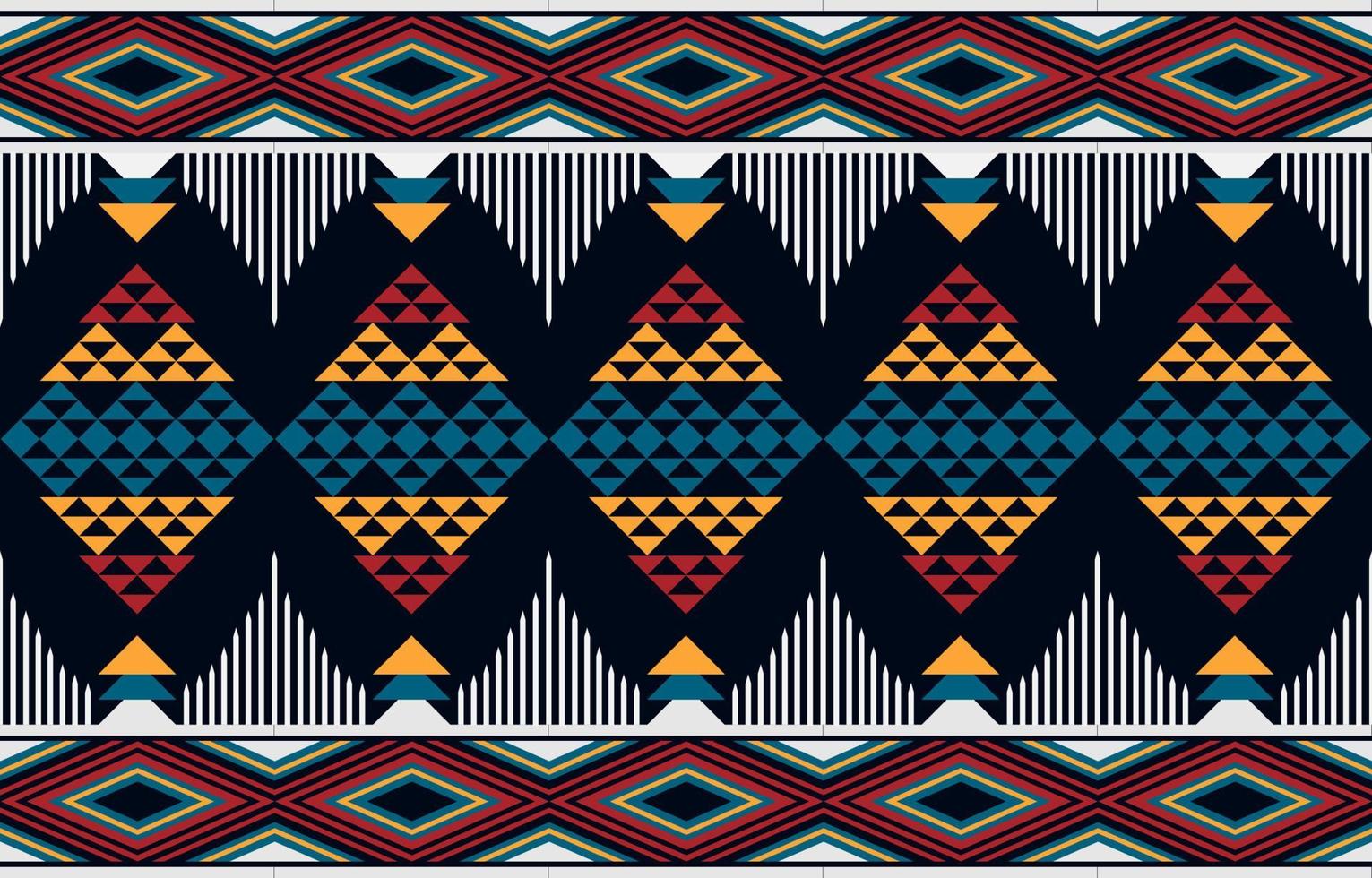 geometrisches ethnisches Muster nahtlos. ethnisches nahtloses Muster. design für stoffgeschäft, vorhang, hintergrund, teppich, tapete, kleidung, verpackung, batik, stoff, vektorillustration. vektor