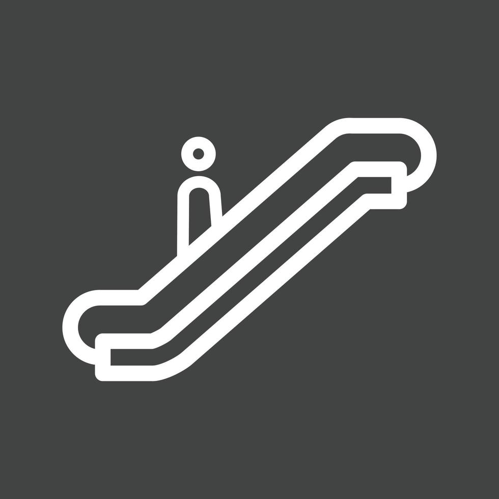 Rolltreppenlinie invertiertes Symbol vektor