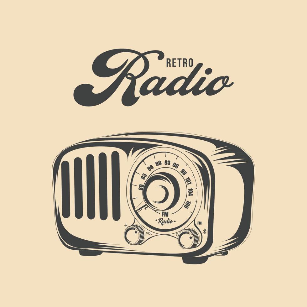 Retro-Radio-Vektor Stock Illustration Bild vektor