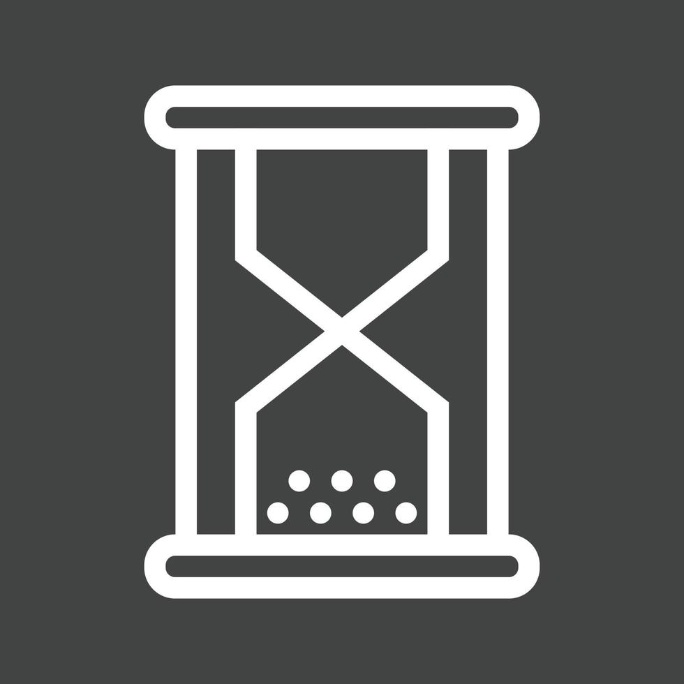 Timer-Linie invertiertes Symbol vektor