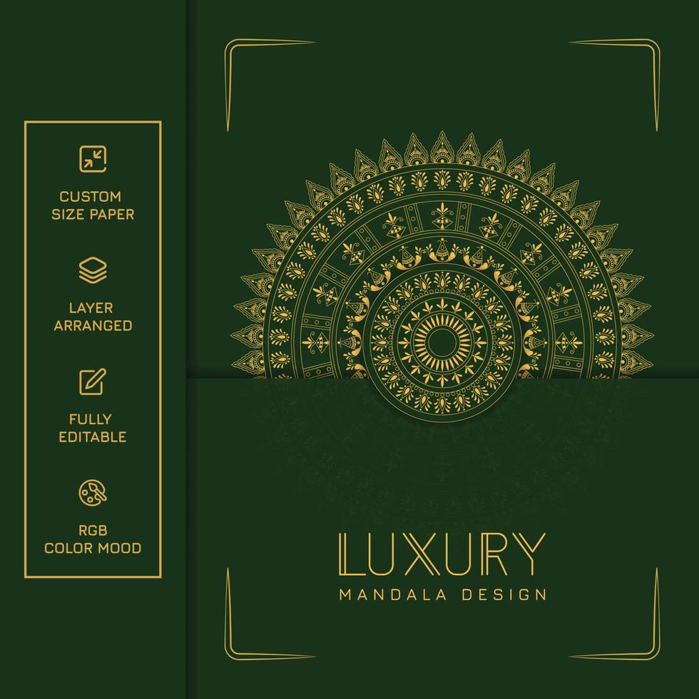 Illustration eines Hintergrunds mit Kreisen. kreativer luxuriöser dekorativer dekorativer Mandala-Designhintergrund. Vektor-Illustration. vektor