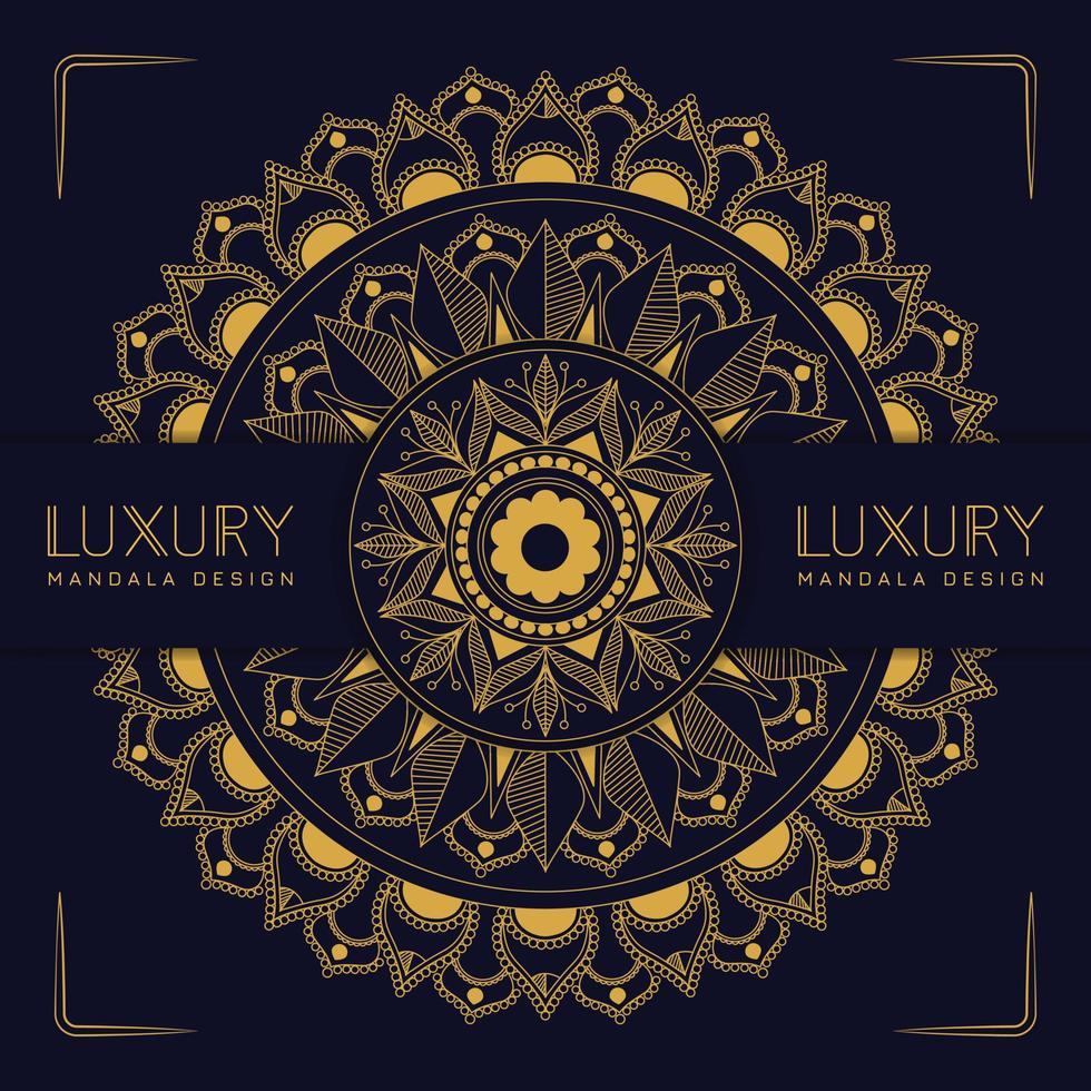 Abbildung eines Hintergrunds. kreativer luxuriöser dekorativer dekorativer Mandala-Designhintergrund. Vektor-Illustration. vektor