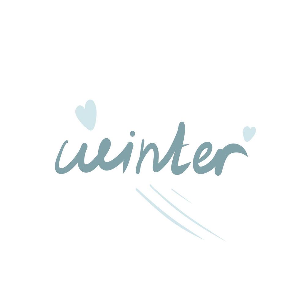 Winterbeschriftung von Hand. winterlogos und embleme für einladungen, grußkarten, t-shirts, drucke und poster. hand gezeichnete winterphrase. Vektor-Illustration vektor