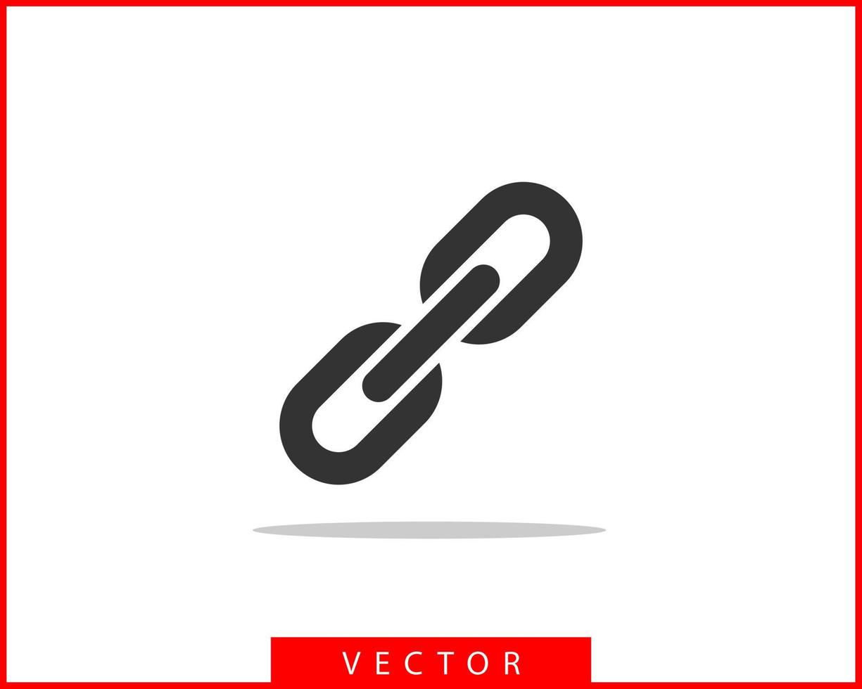 Vektorsymbol für Kettenglieder. Flaches Design des Chainlet-Elements. Konzeptverbindungssymbol lokalisiert auf weißem Hintergrund. vektor