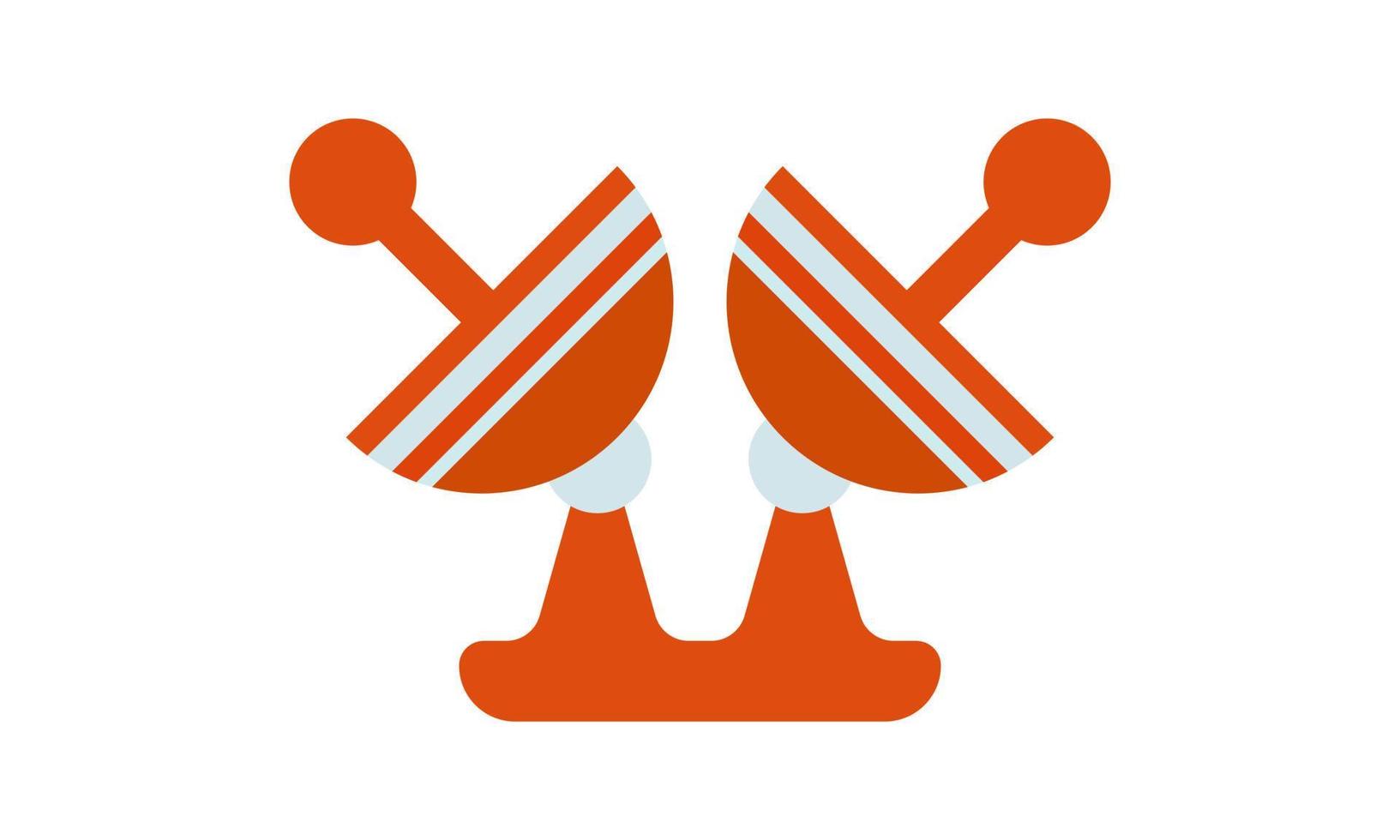 Logo-Symbol für gegenüberliegende Satelliten vektor