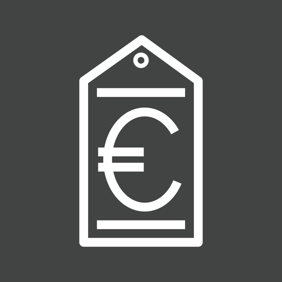 euro märka linje omvänd ikon vektor