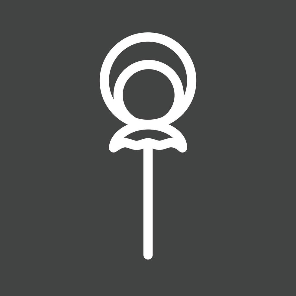 Lollipop-Linie invertiertes Symbol vektor