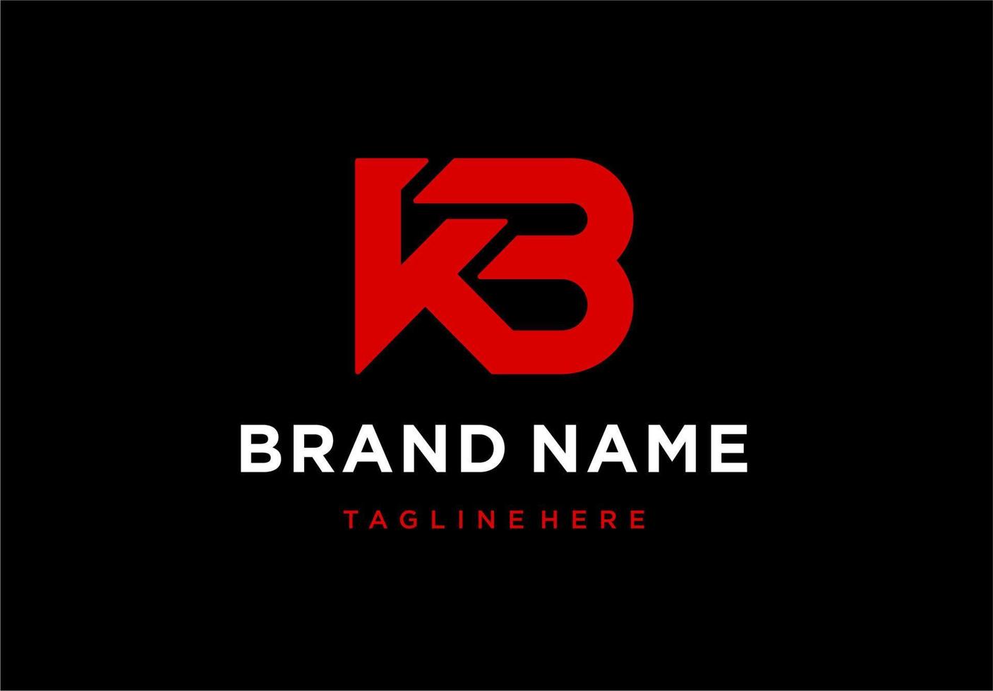 modernes buchstabenmonogramm initial kb logo design vektor