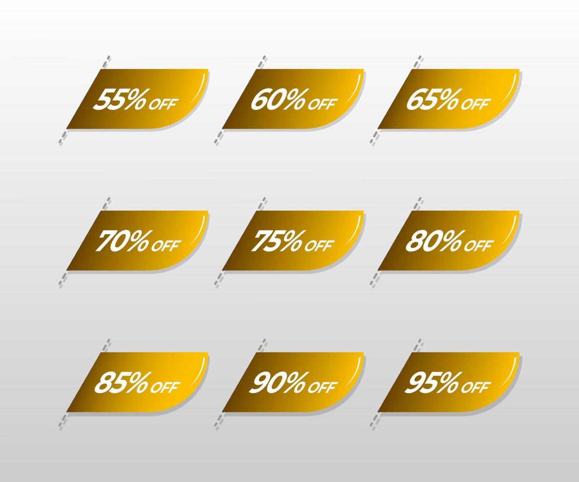 rabatt erbjudande märka ikon eller handla kupong symbol med procentsats tecken för marknadsföring rabatt klistermärke baner vektor