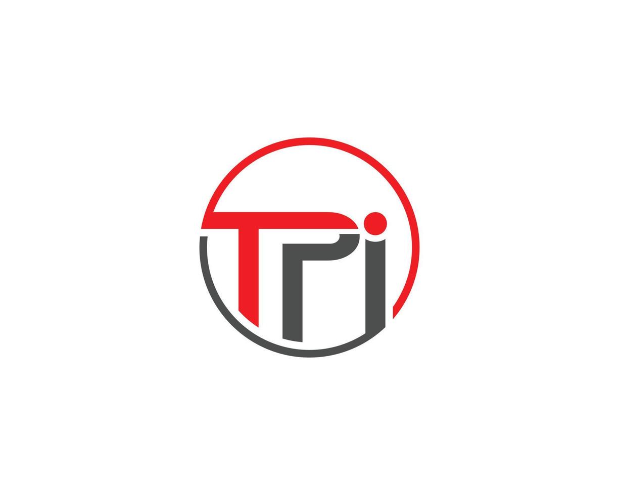 första brev tpi logotyp design med enkel cirkel elegant se vektor monogram stil.