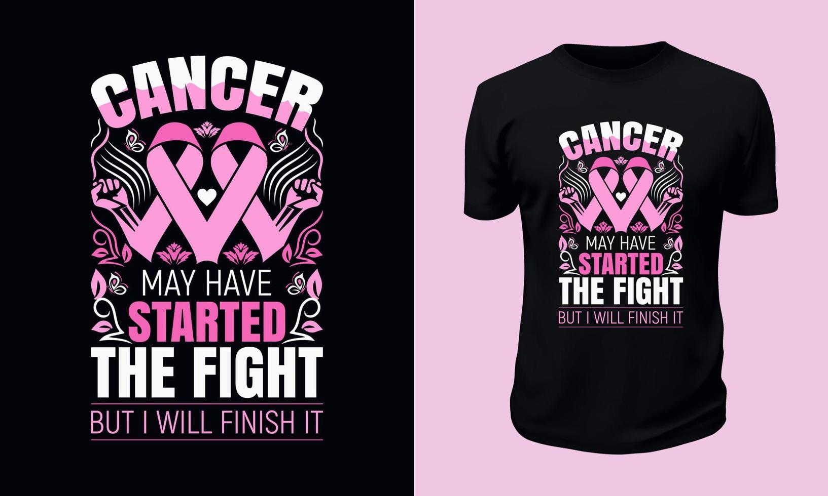 bröst cancer medvetenhet t-shirt design vektor