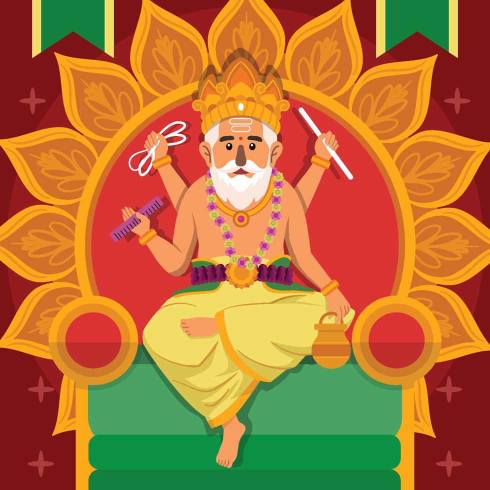 Vishwakarma-Puja-Konzept vektor