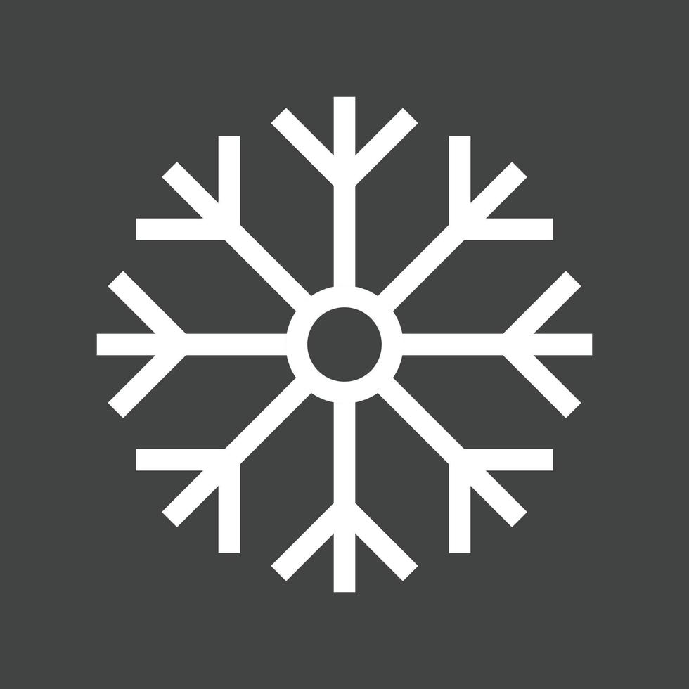 snöflinga linje omvänd ikon vektor