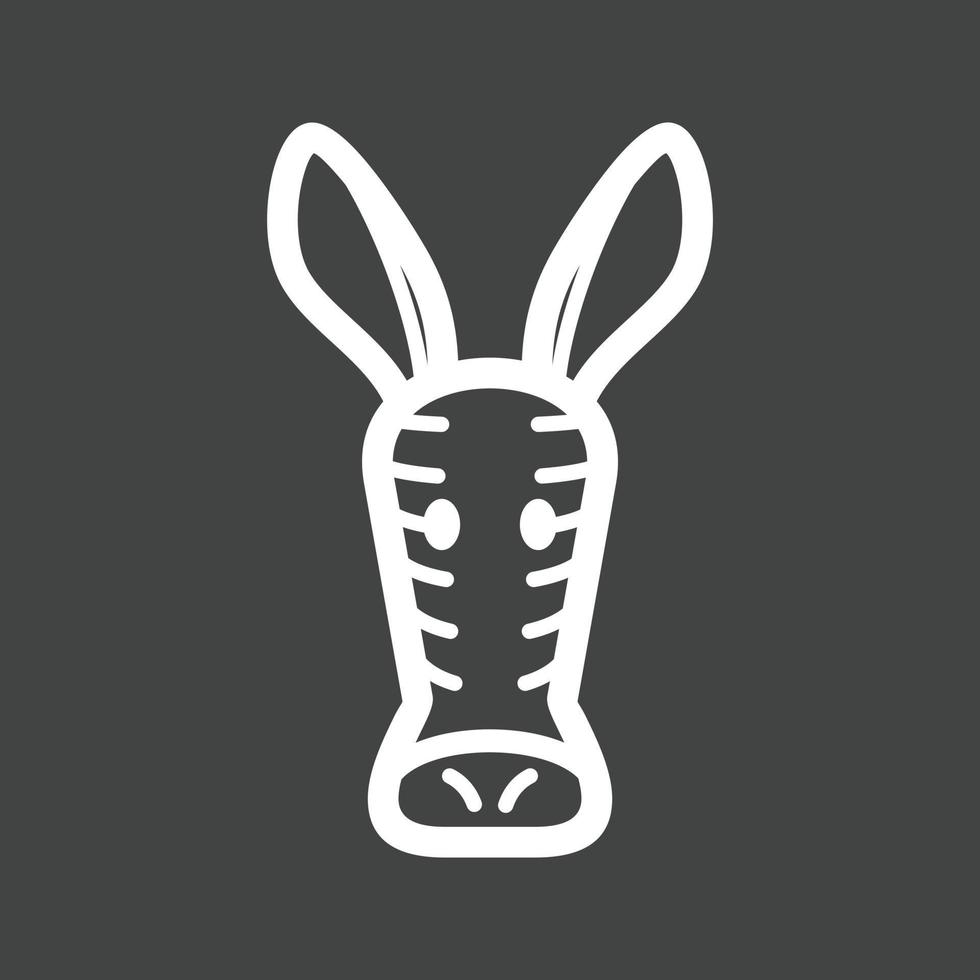 Zebra-Gesichtslinie invertiertes Symbol vektor