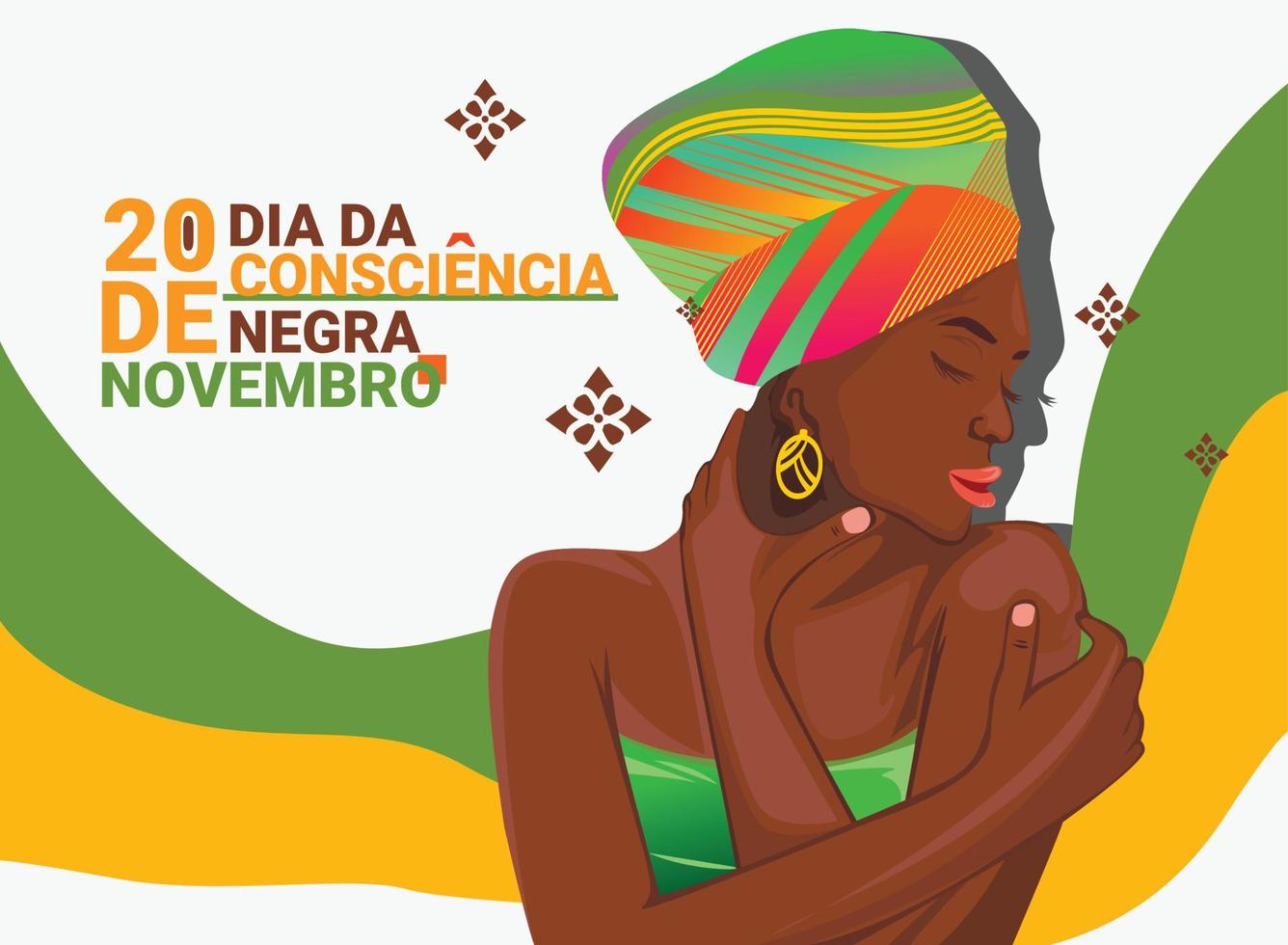 dia da consciencia negra. hälsning kort premie vektor design