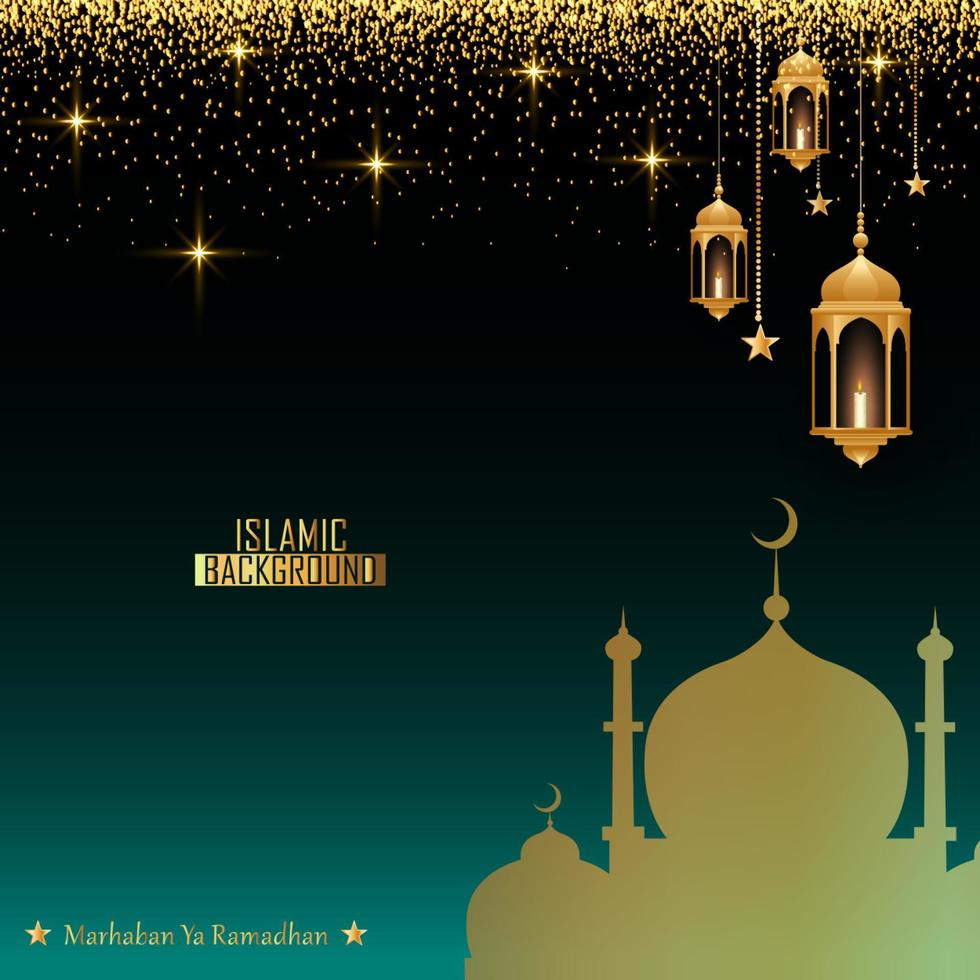 Ramadan Kareem. islamisches hintergrunddesign mit arabischer kalligraphie und verzierung vektor