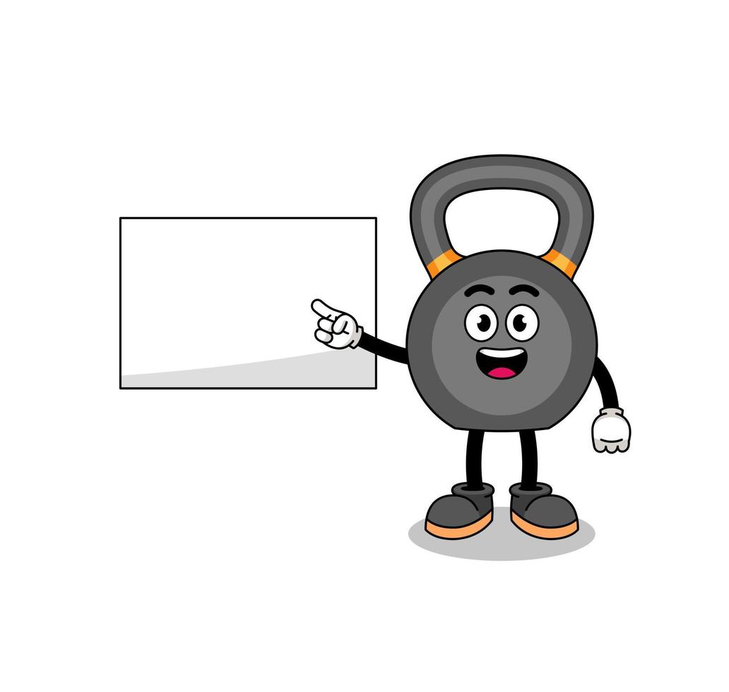 Kettlebell-Illustration bei einer Präsentation vektor