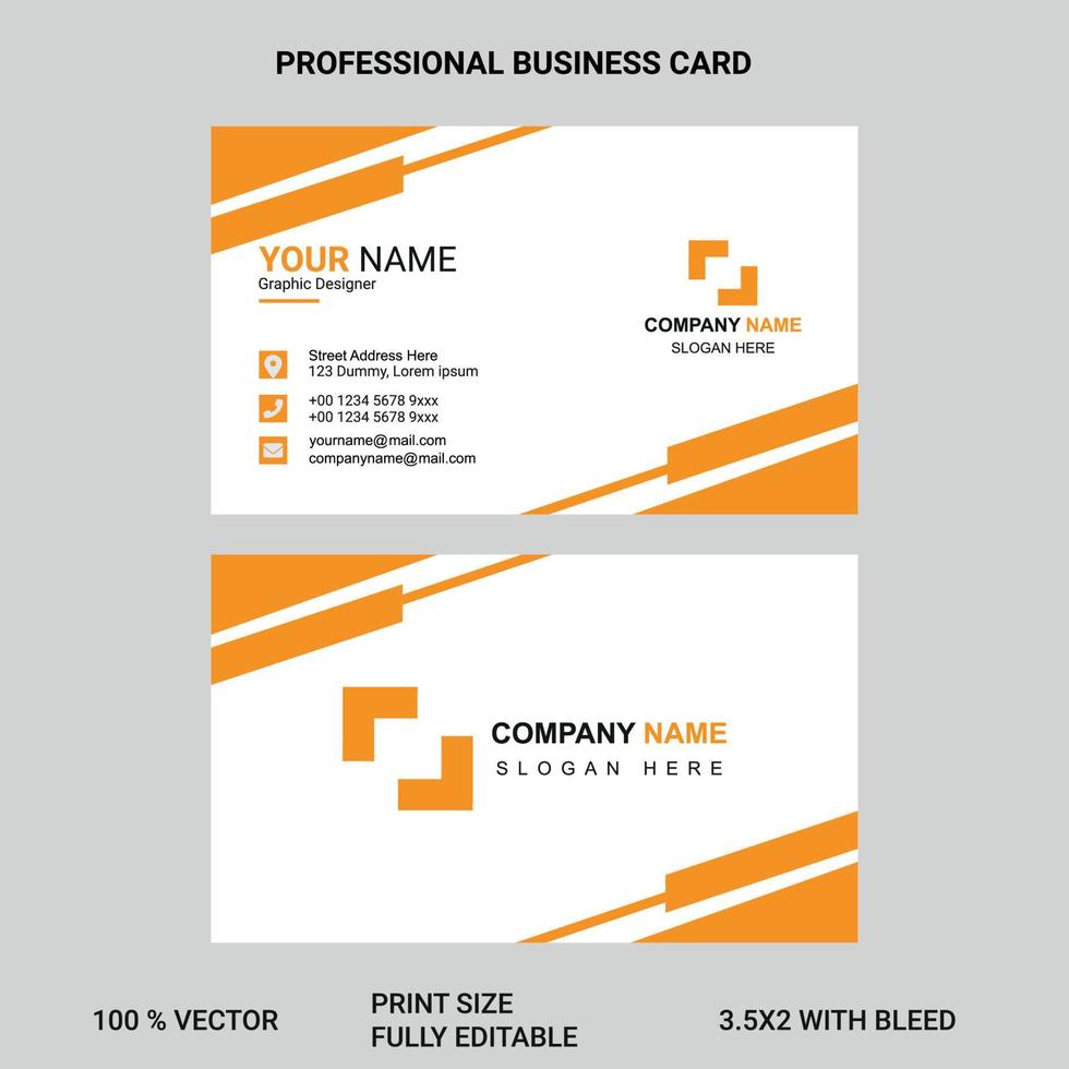 professionell företag kort för professionell användningar eller personlig använda sig av vektor