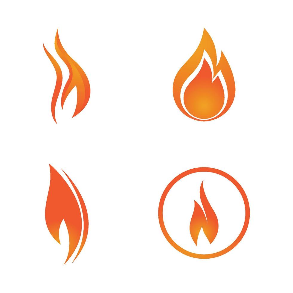 Feuerflamme-Logo-Vektor, Öl-, Gas- und Energie-Logo-Konzept vektor