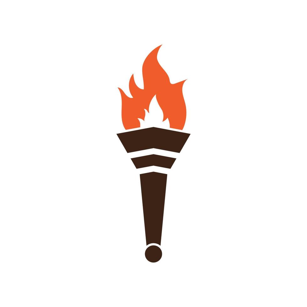 feuerfackel mit flachen ikonen der flamme eingestellt. sammlung von symbolflammen, illustration vektor