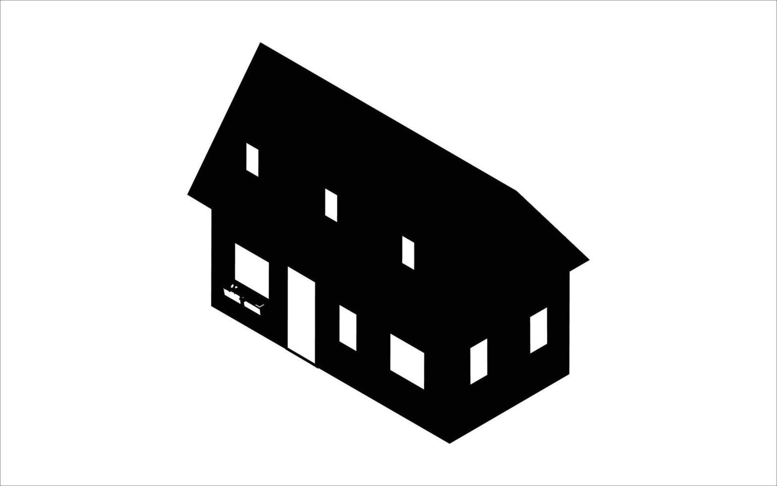 hus vektor illustration enkel symbol fri vektor